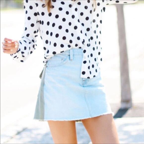 FRAME Le Mini Jeans Skirt Cargo Mix Canteburry - Picture 3 of 9